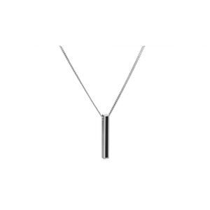 NEW MISSION ATELIER men's earth sterling silver and leather slim line necklace i